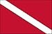 Scuba Dive Flag Sticker (diving diver decal)