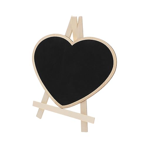 ABOOFAN 1Pc Tabletop Chalkboard Sign with Base Decorative Blackboard for Crafting and Messaging for Events Weddings Birthdays and Home Decor Heart Design