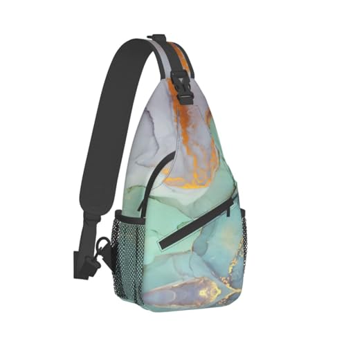 WURTON Colourful Marble Sling Bag Crossbody Backpack Sling Backpack Shoulder Bag For Women Men Cycling Hiking Travel2