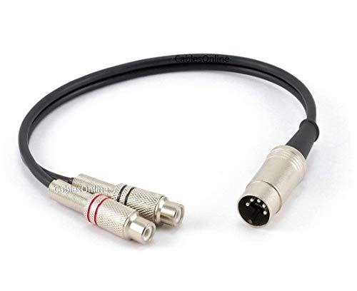 Cablesonline 1Ft 5-Pin Din Male To 2-Rca Female Audio Cable For Bang & Olufsen, Naim, Quad.stereo Systems (Bo-401K) #TOP13