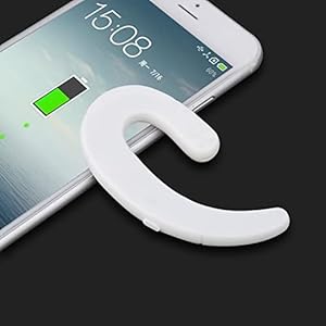 -koptelefoon, waterdichte handsfree draadloze mini-headset voor oproepen(wit)
