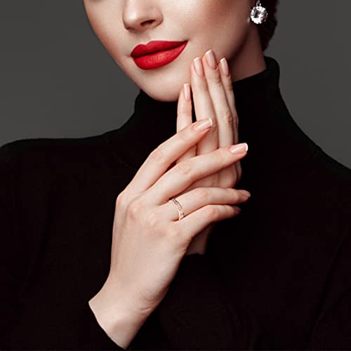 Love Rings with Gold Plated for Women Friendship Rings CZ Stainless Steel Gold/Silver Wedding Engagement Wedding Bands with Jewelry Gifts Box3