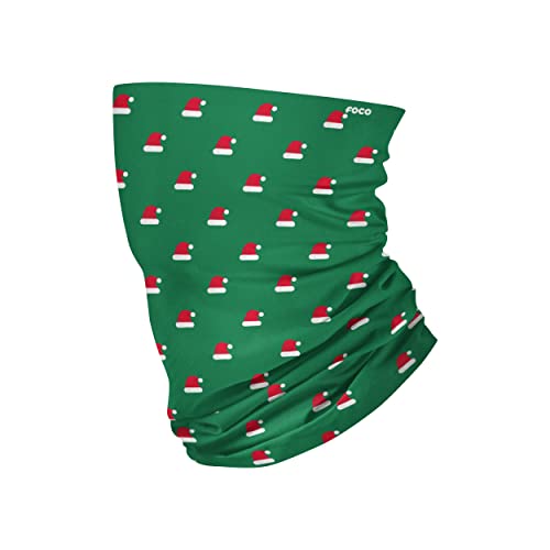 FOCO Repeat Santa Hats Printed Gaiter Scarf