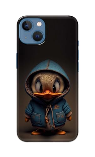 Image of Plastic Printfidaa Printed Hard Back Cover Case For Apple iPhone 13 Back Cover (Animated Duck) -112, Multicolor