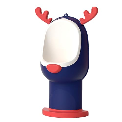 MOLUCKFU シー男の子用トレーニング小便器 設置プ 壁掛け 据置対応 段高さ調節可能 漫画動物柄 ウサギ型トイレ おしっこトレーニングツール