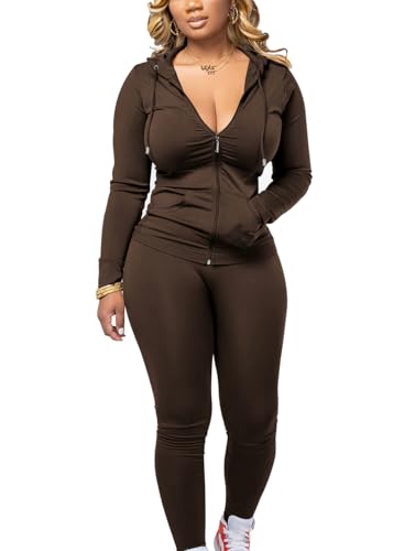Mrskoala Two Piece Outfits for Women Jogger Sets Workout Sweat