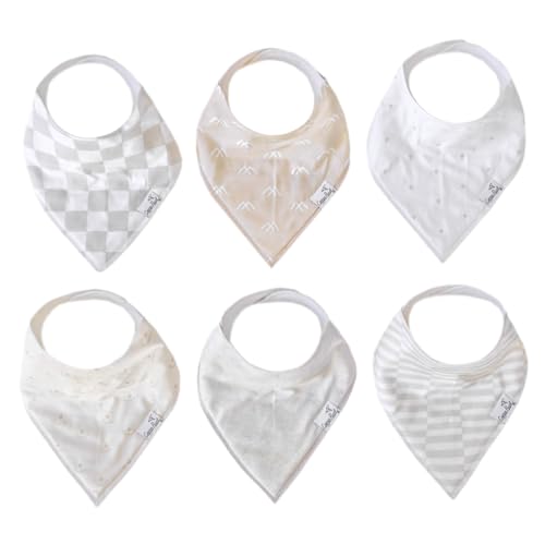 Image of Copper Pearl 6 Pack Soft Cotton Baby Bibs for Drooling and Teething, Absorbent Drool Bibs for Baby Girl and Boy, Adjustable to Fit Newborns to Toddlers, Tons of Styles (Henry Set)