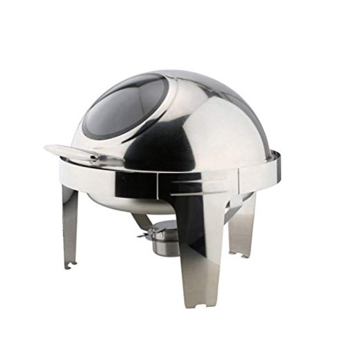 HSBAIS Speisenwärmer Buffetwärmer, Runde Chafing Dish Roll-Laden mit Deckel Warmhaltebehälter Wärmebehälter für Buffet…