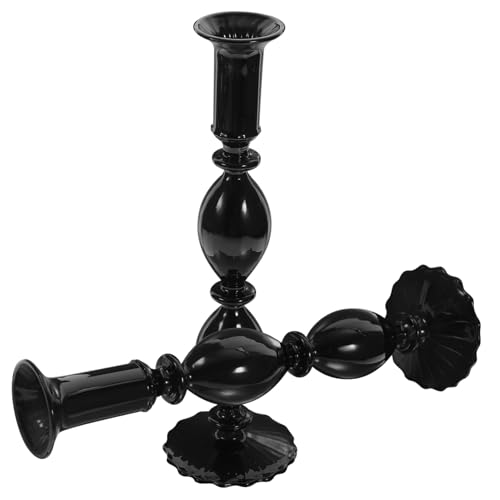 Cabilock 2pièces Bougeoirs Verre Candélabres Élégants pour Dîner Romantique Et Décoration De Table