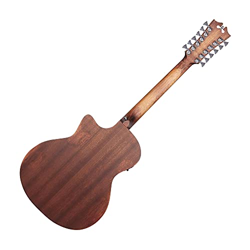 D'Angelico DAPLSG212AGDCP Electro Acoustic 12 String Solid-Body Electric Guitar, Right, Aged Mahogany thumb #1