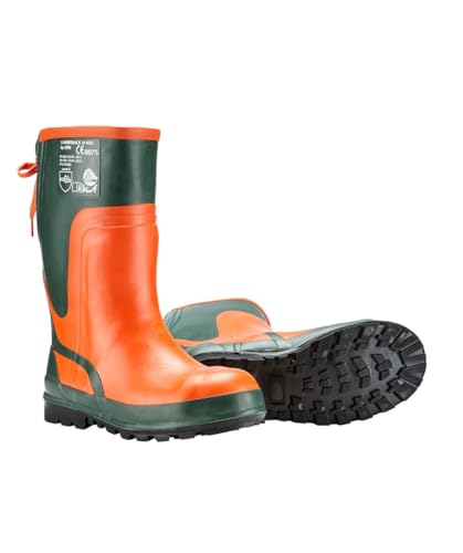 Foto von Euro PM Lumberjack III Neo Schnittschutz-Gummistiefel Grün/Orange Gr. 46