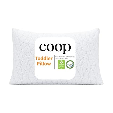 Premium Shredded Memory Foam Toddler Pillow with Bamboo Case Washable Hypoallergenic USA Cover