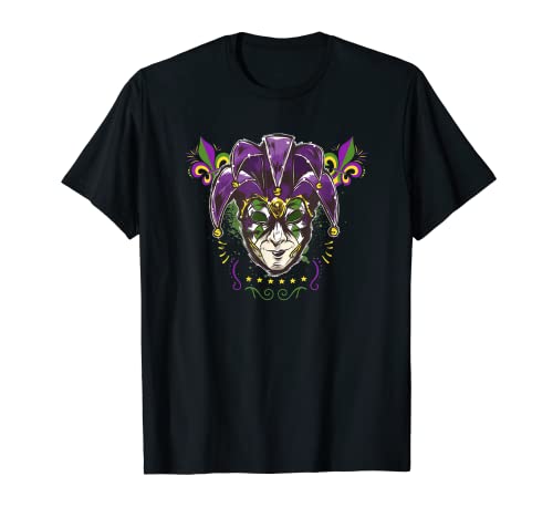 Carnival Party Mardi Gras Masked Clown T-Shirt
