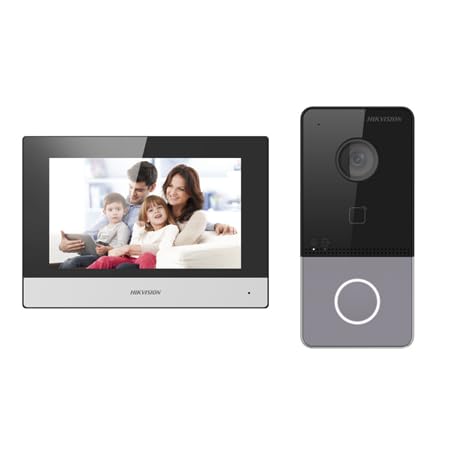Kit de videoportero IP Hikvision para chalet o Vivienda. pulsador único de Llamada. DS-KIS603-P(C)/Europe BV