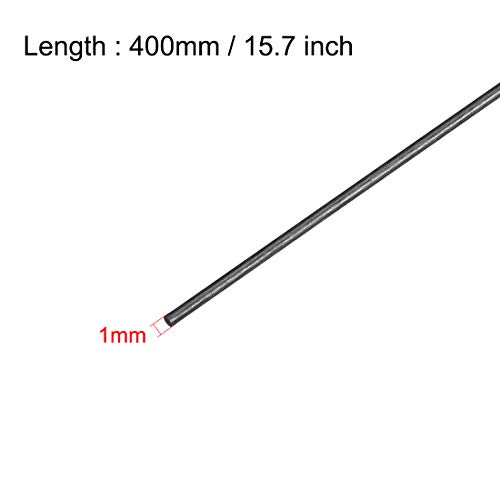 Uxcell A19011900UX0016 Carbon Fiber Rod For Rc Airplane Diy Craft 1Mm Matte Pole 400Mm 15.7 Inch thumb #1