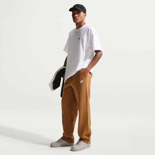 Image of Nike Men's Club Open Hem Brushed Fleece Pants
