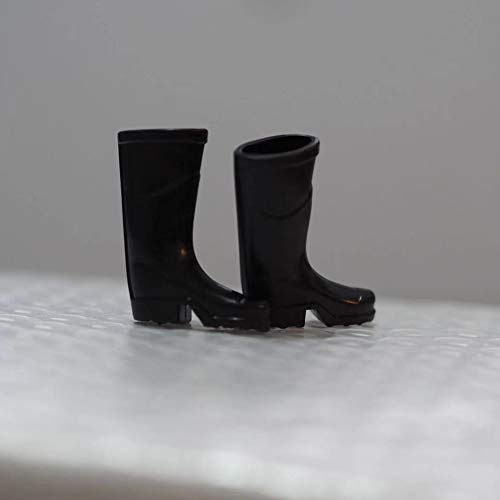 1/12 Scale Miniature Black Rain Boots Shoes Dollhouse Fairy Garden Accessories Dollhouse Miniature Scene Model
