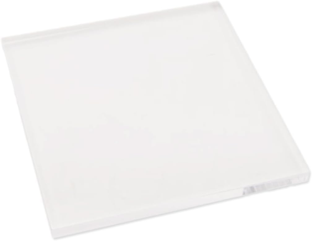 jojofuny Acrylic Stamping Block with Clear Handle Square Stamp Tool for Scrapbooking Craft Projects Easy to Clean Durable Transparent Material Versatile for Journals