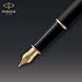 Parker Sonnet Fountain Pen, Matte Black Lacquer with Gold Trim, Medium Nib, Premium Gift Box, Ideal for Gifting