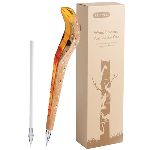 Bolígrafo artesanal de madera con diseño cobra miniatura 1