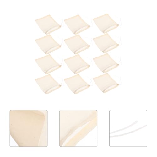 Bolsas de filtro lavables de algodón beige para colar café de forma limpia 6