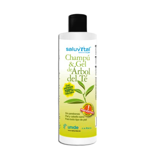 Saluvital Champú y Gel de Árbol de Té | Propiedades antifúngicas y antibacterianas | 300ml Cover