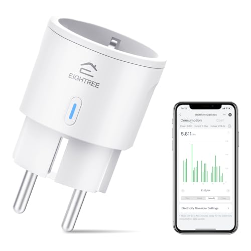 EIGHTREE Enchufe Inteligente Alexa Mini, 16A 3680W Enchufe Wi-Fi ...