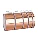 CUBATR EMI Shielding Single Conductive Copper Foil Tape Strong Heat-Resistant Adhesive Metallic Tape Apply for Electronic Industry(0.06MM_25MM)