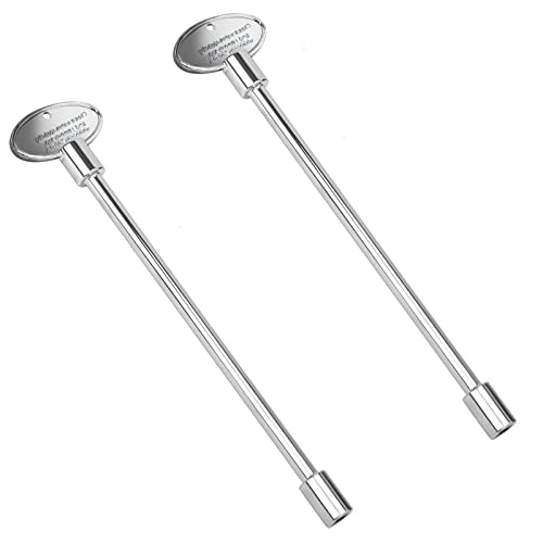 MOFLAME Outddor/Indoor Gas Valve Key for Gas Fire Pits and Fireplaces -8 inch Polished Chrome Gas Key Replacement Fits 1/4