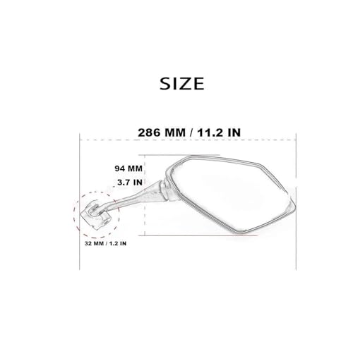 Espejos manillar de estilo retrovisor final para Suzuki Bandit K3 K4 4
