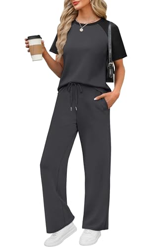 WIHOLL Workout Sets for Women 2 Piece Summer Business Casual