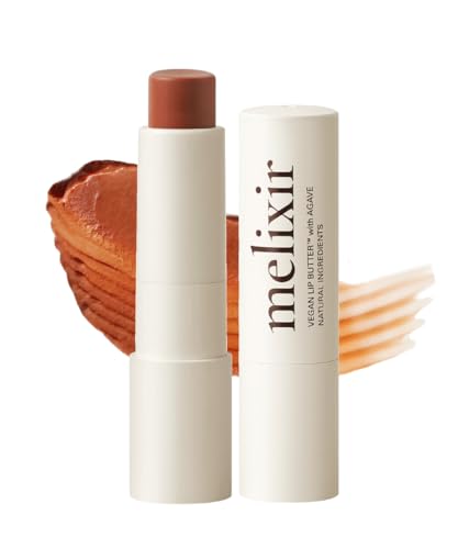 Image of Melixir Vegan Lip Butter (12 Colors), Hydrating Tinted Lip Balm Stick, Bee-Free, Petrolatum-Free, Plant-Based, Moisturizes Dry & Chapped Lips With Shea Butter, Sheer, Natural Finish - #12 Caramel