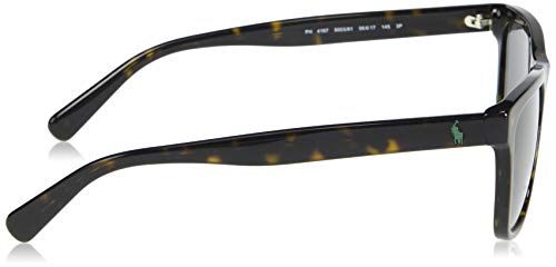 Polo Ralph Lauren Men's PH4167 Square Sunglasses, Shiny Dark Havana/Polarized Grey, 56 mm3