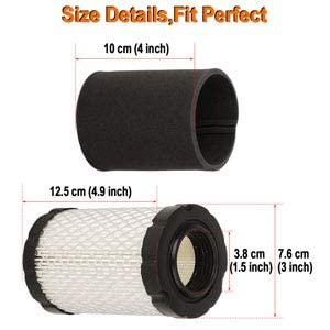 Hifrom Air Filter With Pre Filter Replacement For 796031 594201 591334 Pre Filter 797704 Replacement For John Deere Miu1303 Gy21435 Miu13963 Lawn Mower Air Cleaner #TOP2