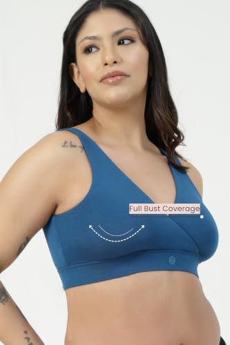 Image of ZELENA Maternity Padded Bra | Removable Cups, Broad Waistband | Soft Stretchable Modal Fabric | Easy Pull Nursing Bra for Pregnancy and Breastfeeding