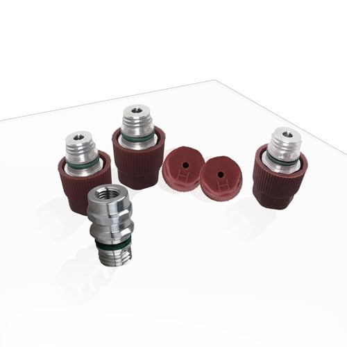 800-955 GM Air Conditioning Service Valve M12x1.5 Male High Side A/C Charge Port Valve Replacement For 5116,59946, MT0105,52458184,357820795J,800-955,Delco15-5438ï¼ŒIncludes Caps(Pack of 5)