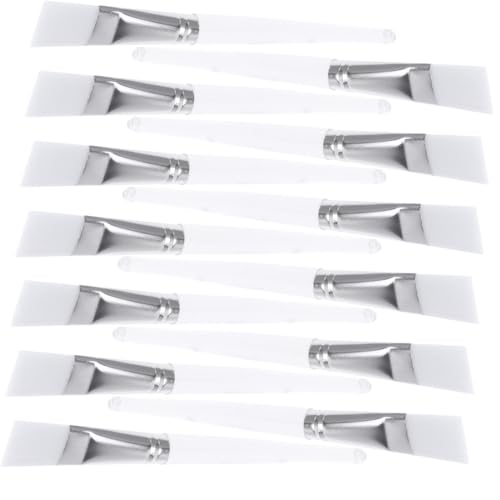 CHICAMPERA 24個 透明水晶杆フェイスマスクブラシ 再利用可能で柔らかい塗用ツール 顔の細かい部に対応 クレイ 泥 炭マスクや保湿剤に 握りやす