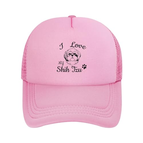 Love My Dog,Shih Tzu Unisex Baseball Cap Vintage Snapback Cap Adjustable