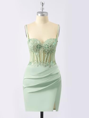 Xijun Satin Lace Applique Homecoming Dresses for Teens 2025 Sweetheart Corset Short Prom Dress Mini Cocktail Gown4