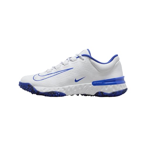 Nike Alpha Huarache Elite 4 Turf Women's Softball Shoes (FD2746-103, White/Hyper Royal/Deep Royal/Pure Platinum) Size 11
