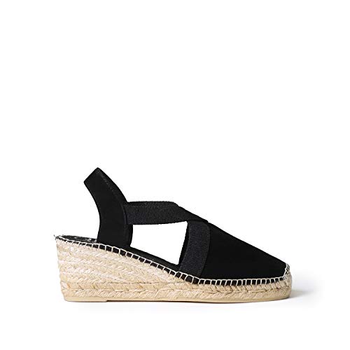 TONA - Women's suede espadrilles with elastics