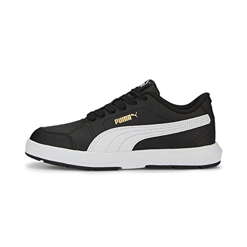 PUMA Evolve Court Jr, Basket, Noir Blanc Gold, 38 EU