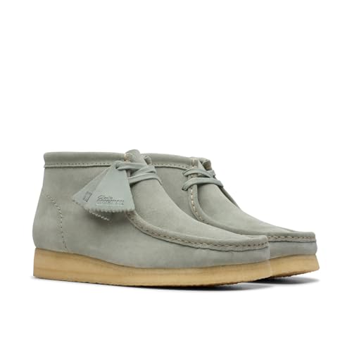 Clarks Mens Wallabee Boot Sage Green Suede | 261811394