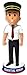 Train Conductor Train Engineer Essential Heroes Bobblehead Male Light Skin Tone