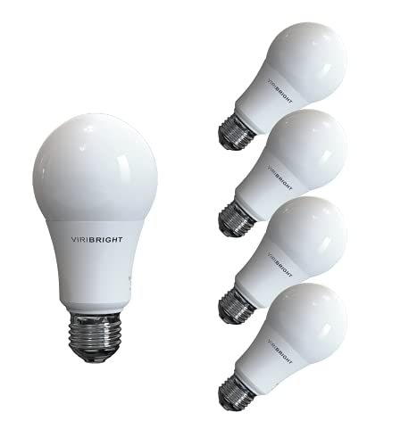 Viribright 100 Watt Equivalent (13W), Led Light Bulbs, Warm White 2700K, A19 100W Bulb, A19 Base Light Bulb, 4 Pack #TOP2