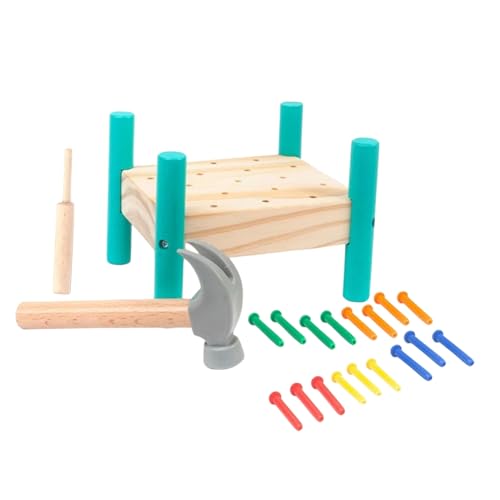 Banc à marteler en bois stimule la motricité fine fille et garçon