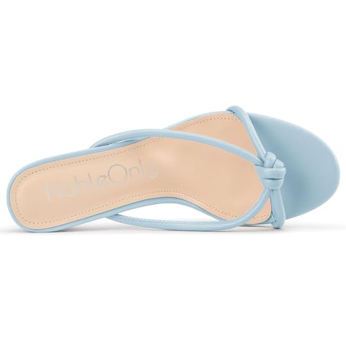 Image of NobleOnly Women's Black Kitten Heel Mule Sandals, 2.4 Inches, Open Toe, Slip On, Party, Prom, Wedding, Evening, Classic Style