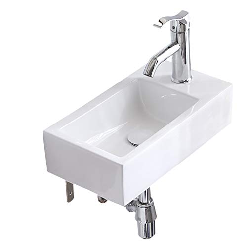 Meuble-lavabo compact avec lavabo simple en céramique pour buanderie