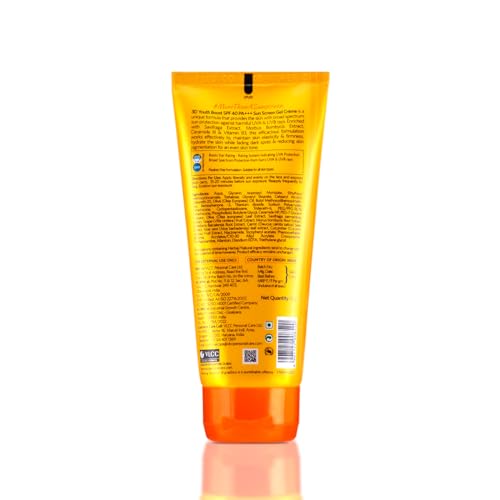 VLCC 3D Youth Boost SPF 40 +++ Sun Screen Gel Cream - 50g X 2 (Pack of 2) | Non-Greazy, Zero White Cast Sunscreen | Helps Plump Skin & Control Pigmentation | Saxifraga & Mulberry Extract.