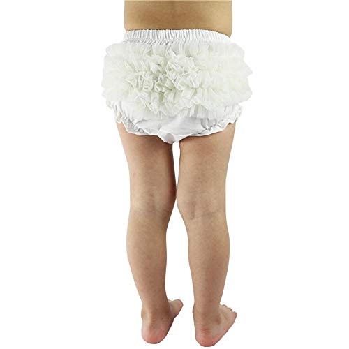 Wennikids Baby Girls Boys 3 Pack Cotton Chffion Ruffled Cute Diaper Covers Shorts Toddler Baby Bloomers Medium Color 02 - Thumbnail 2